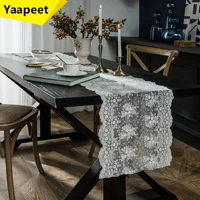 nordic lace table runner modern dining party decoration long strip beautifully embroidered princess style hollow tablecloth