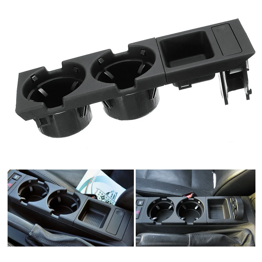 car front center console drink cup holder coin holder tray for bmw 3series e46 1998 2004 black car accessories free global shipping