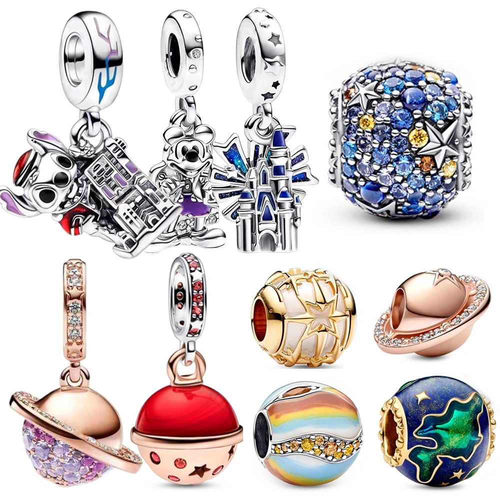 

Summer New In 925 Silver High Quality Original Logo Planet Donut Charm Diy Bracelet Pendant Fashion Jewelry Gift Free Shipping