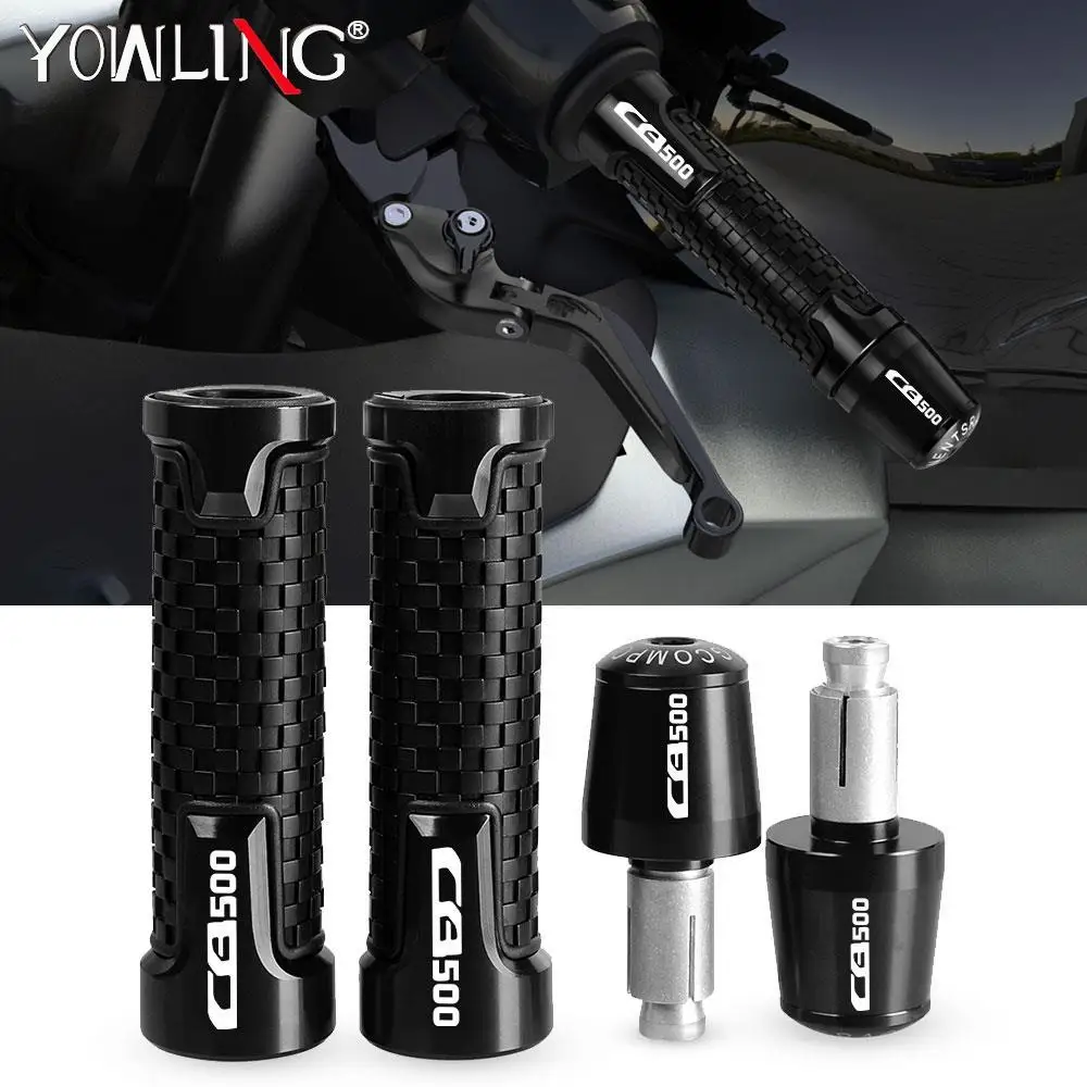 

CNC Handlebar Rubber Gel Hand Grips Brake Hands FOR HONDA CB500F CB500X CBR500R 1995-1998 2019 2020 2021 Handle bar Grip Ends