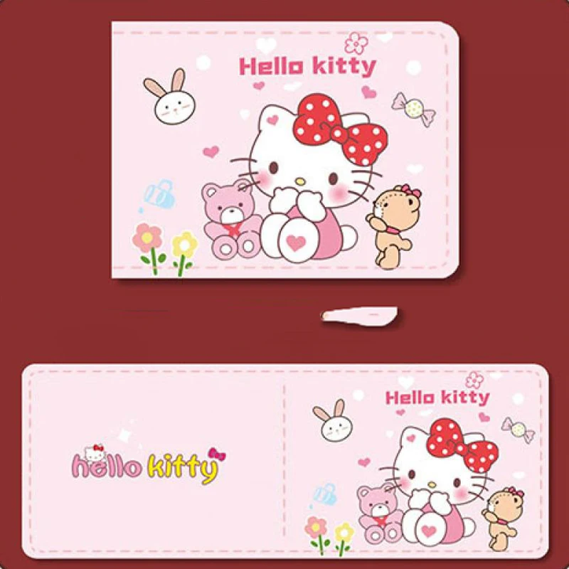 

Kawaii Sanrio Cinnamoroll Driver's License Protective Cover Hello Kitty Cartoon Anime Leather Card Bag Christmas Gifts Girls