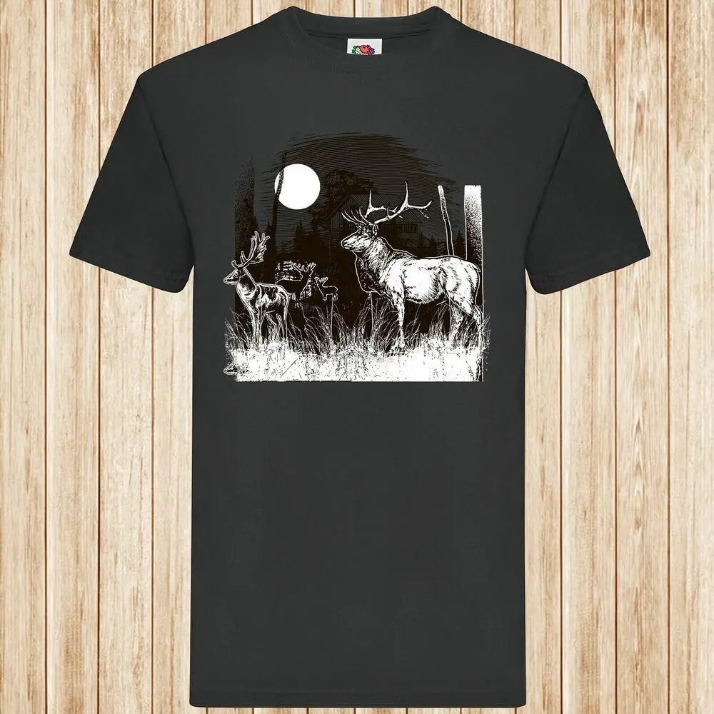 Винтажная футболка с оленем