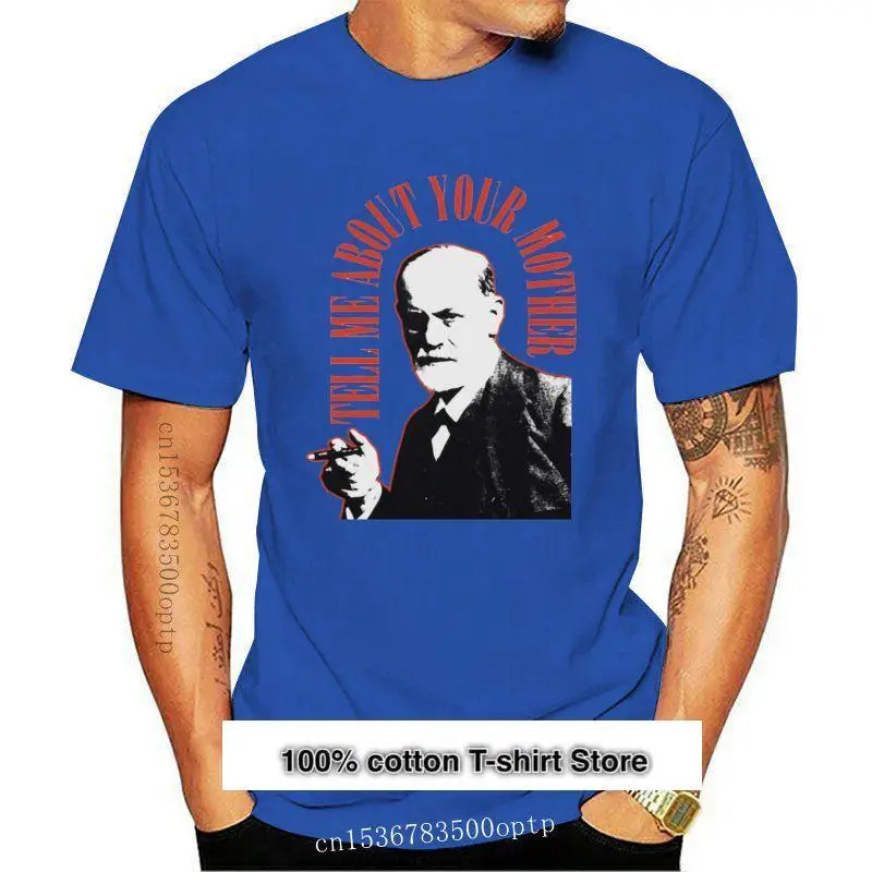 

Camiseta 100% de algodón con cuello redondo, Camiseta estampada de sigtunas Freud, Tell sobre tu madre