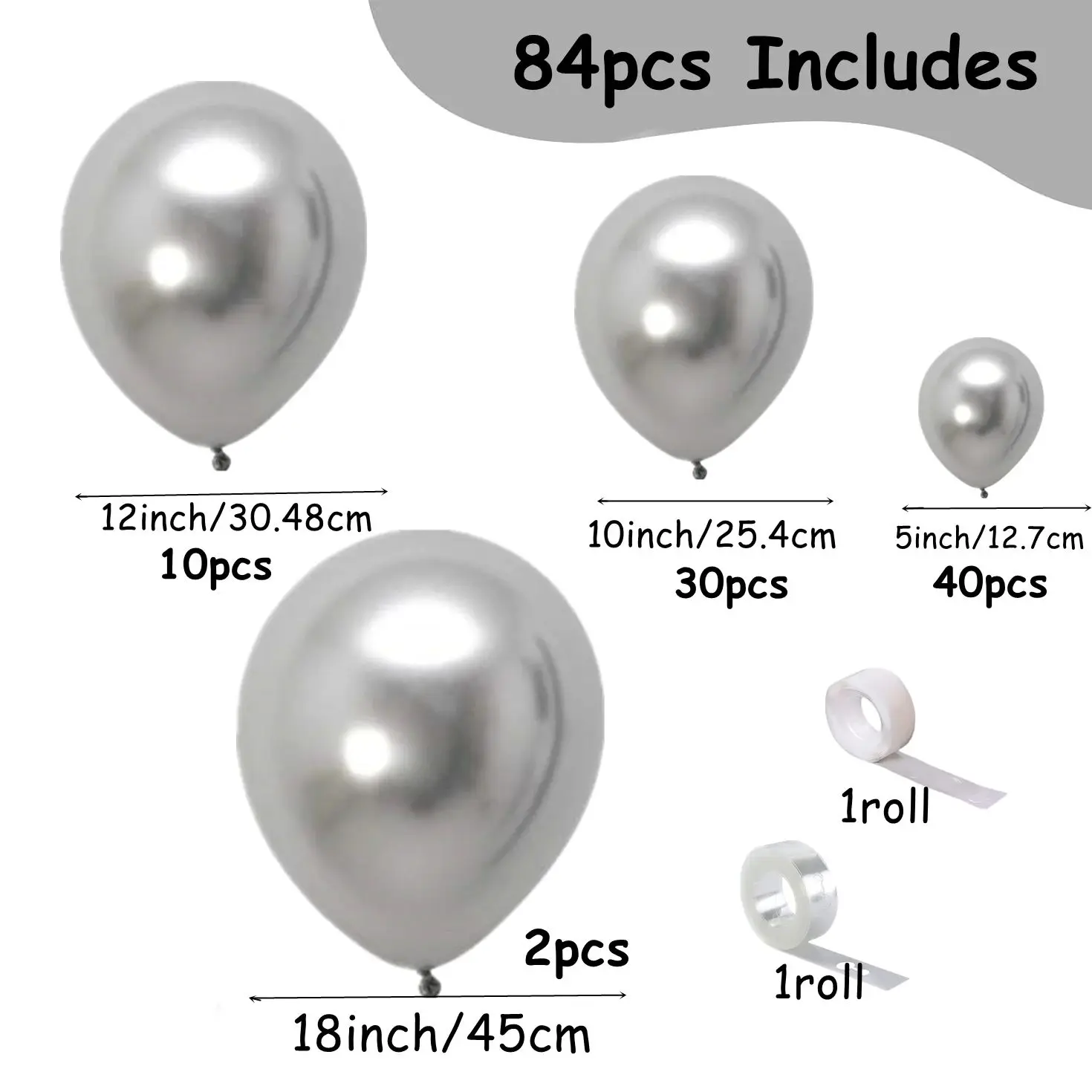 

Металлические воздушные шары гирлянда 84 шт. XHLFCJ