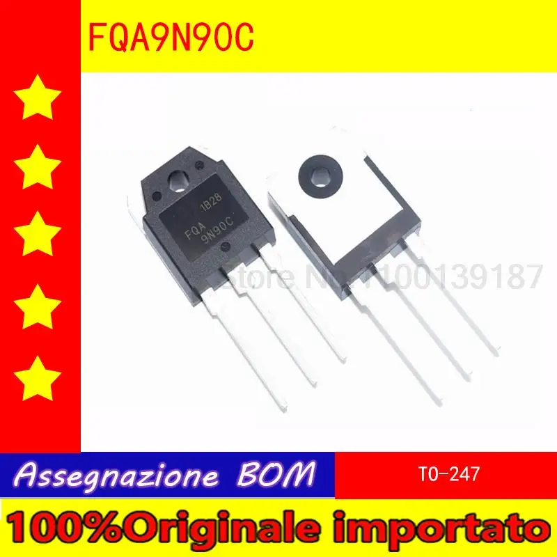 

10pcs/lot FQA9N90C 9N90C TO-3P N -channel FET MOS pipe welder common 9A 900V