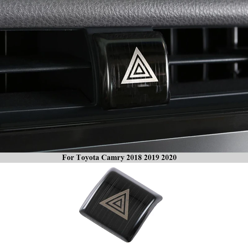 

Car Interior Emergency Light Lamp Switch Warning Button Trim Cover Sticker For Toyota Camry 70 XV70 2018 2019 2020 Accessories