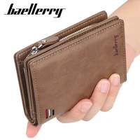 baellerry casual style zipper men wallets card holder small wallet male synthetic leather man purse coin purse mens carteira
