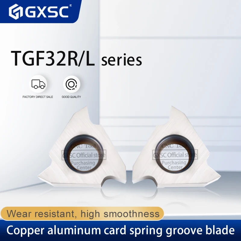 Фото TGF32R050 TGF32R100 TGF32R200 TGF32R300 Высококачественный алюминиевый б/у из твердого сплава, отрезанная карта, пружинное лезвие для обработки канавок №1