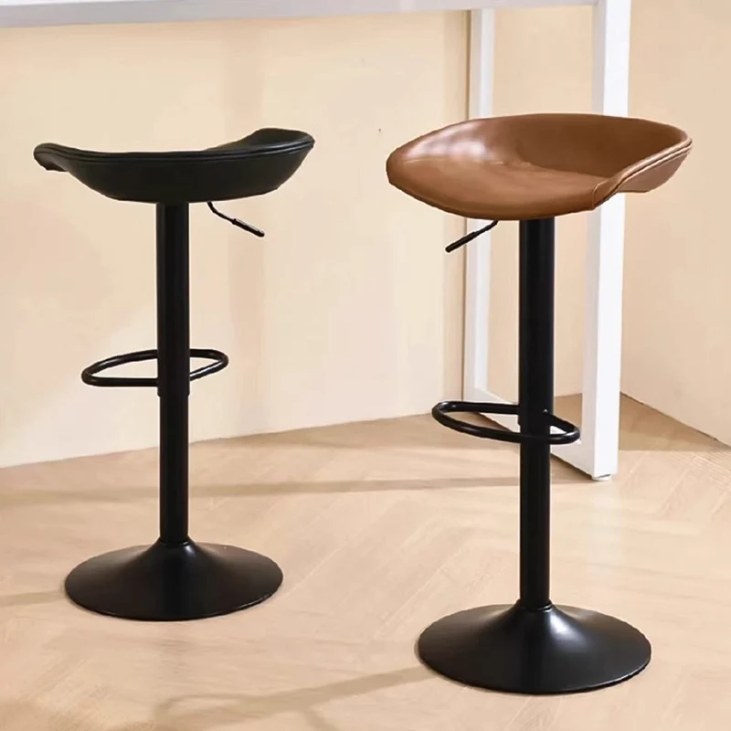 Скандинавская искусственная кожа барный стул ожидание кафе банки домашняя кухня