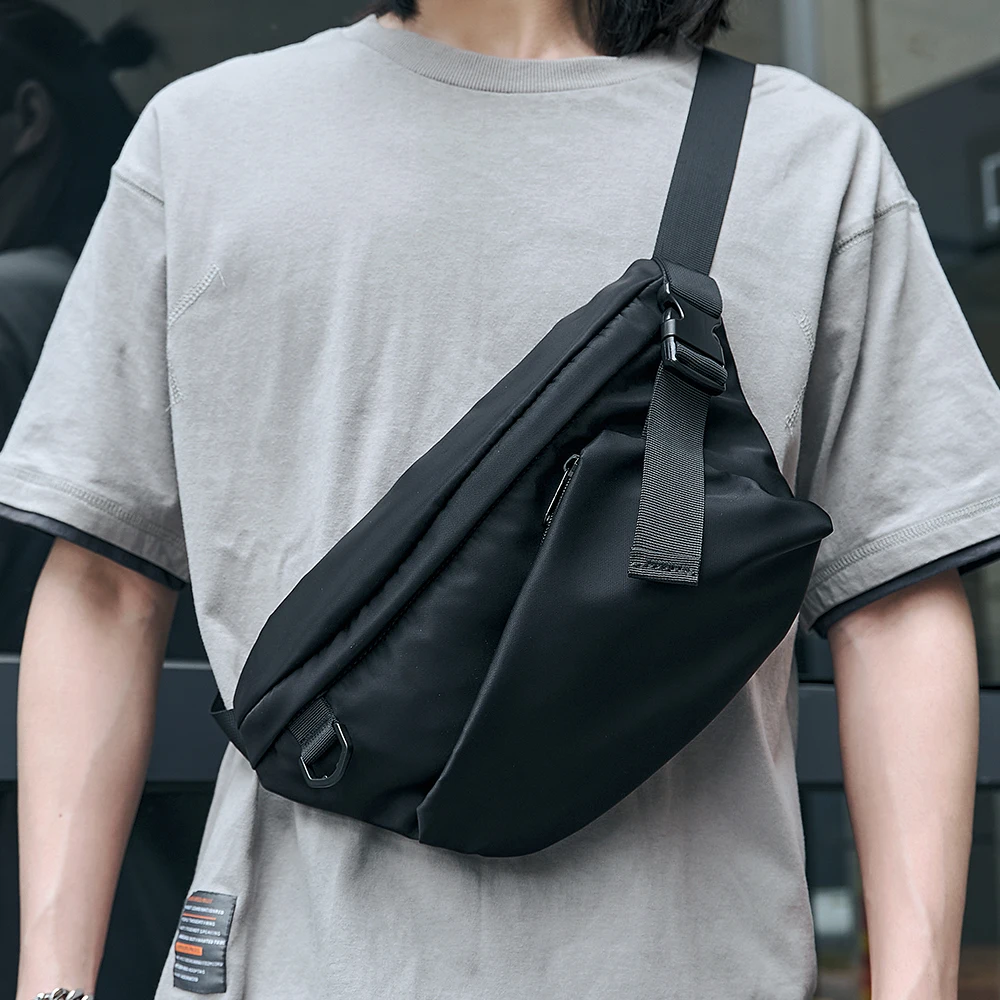 

Мужская сумка на молнии с защитой от кражи, черный однотонный дорожный карман на плечо, с водонепроницаемой сумкой, легкий чемоданчик с ярлыком сзади