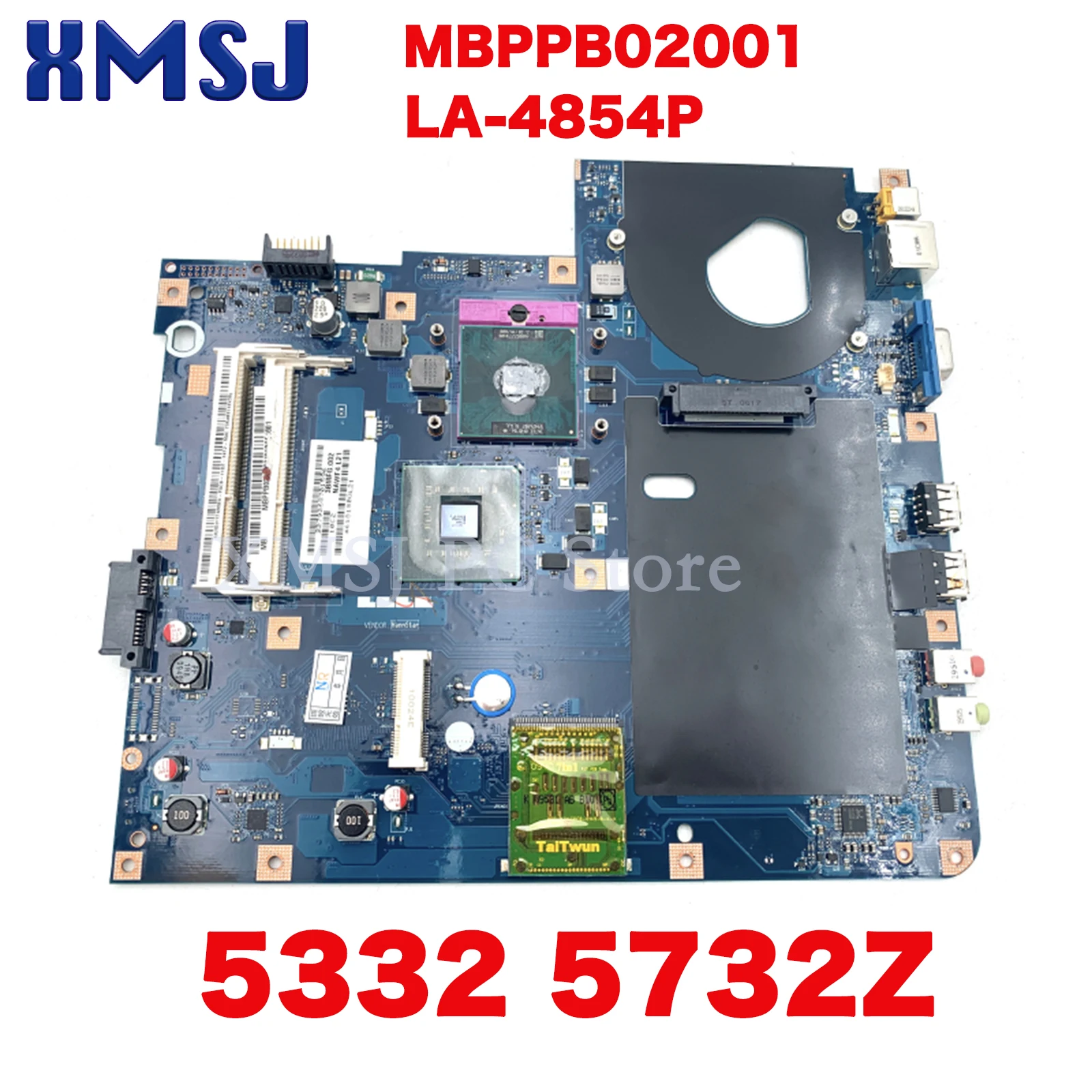 

XMSJ For Acer Aspire 5332 5732z Laptop Motherboard MBPPB02001 NAWF3 LA-4854P GL40 DDR3 Free CPU MAIN BOARD Full Test