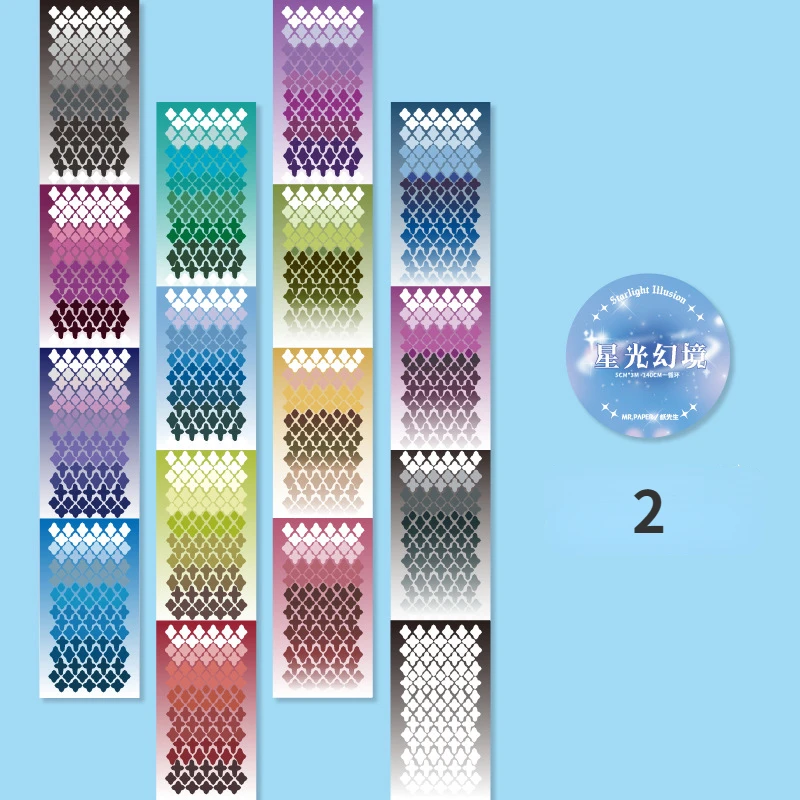 

Mr. Paper серия Sparkling Star River лента Корейская Красота DIY Руководство украшение коллаж милые стационарные принадлежности 2 стиля