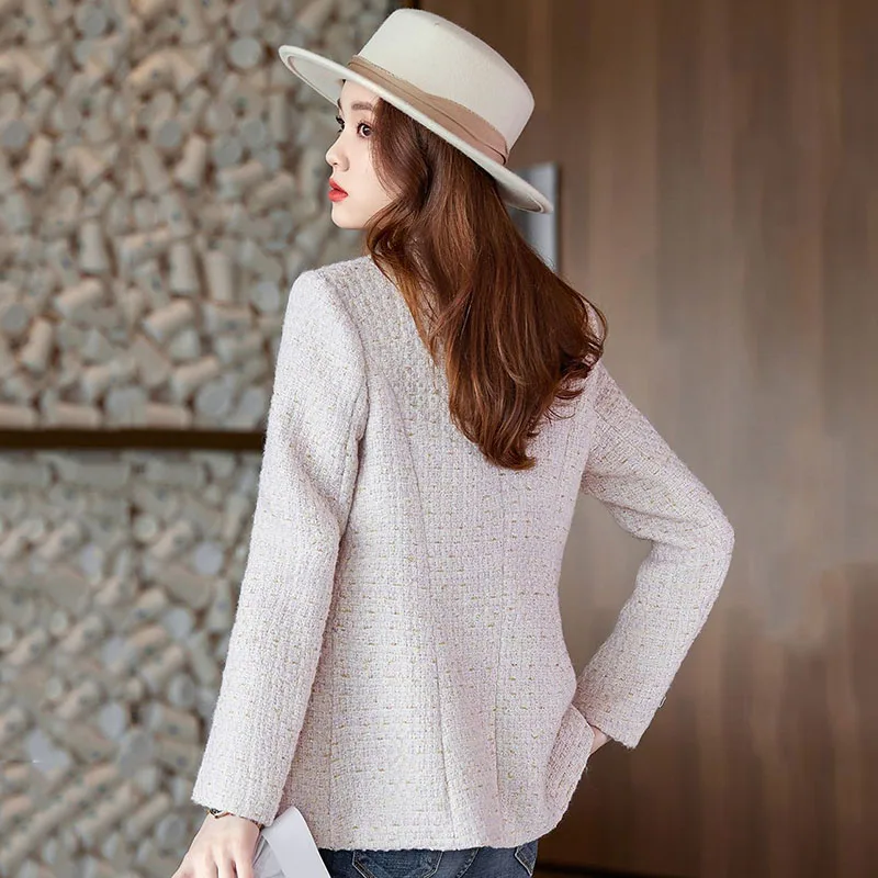 French Small Fragrant Tweed Suit Jacket Women's 2023 Spring And Autumn Clothes New Ladies' High Sense Goddess Fan Small SuitLady images - 6