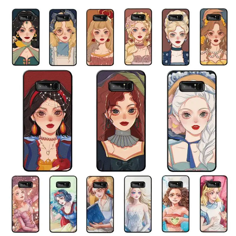 

Disney Princess Phone Case for Samsung Note 5 7 8 9 10 20 pro plus lite ultra A21 12 02
