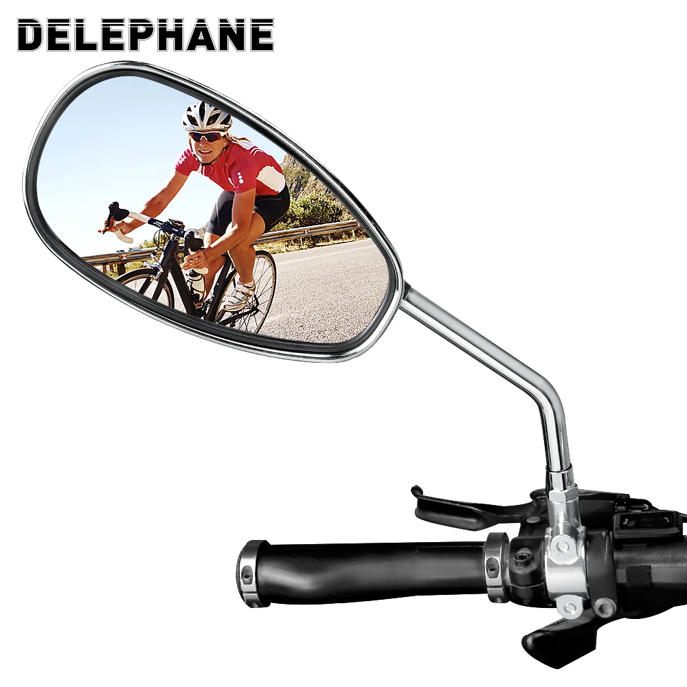 Universal Bicycle Mirror Wide Range Bike Rear View Mirror Cycling Accessories Rotate Bike Mirror For E-bike Scooter Motorcycle