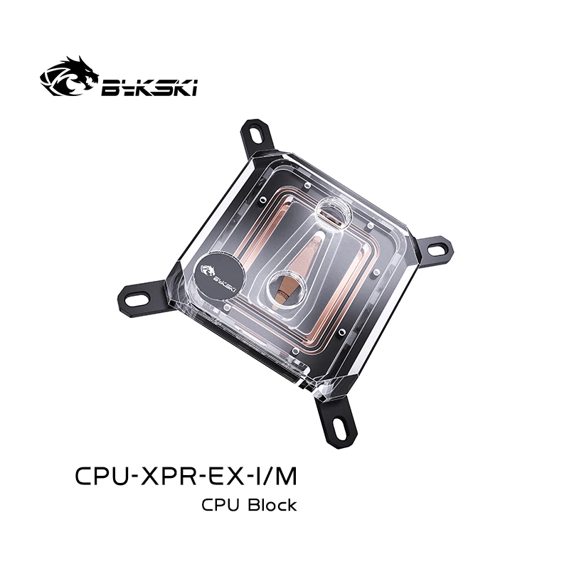 Фото Bykski акриловый водяной блок процессора для INTEL LGA1700/1800/115X/ AMD Ryzen 9 AM5 AM4 0,08 мм микроканальный радиатор водяного охлаждения №5