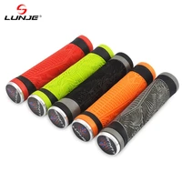 lunje bicycle handlebar grips silicone non slip mountain bike grips shockproof mtb bicycle handles outdoor cycling equipment