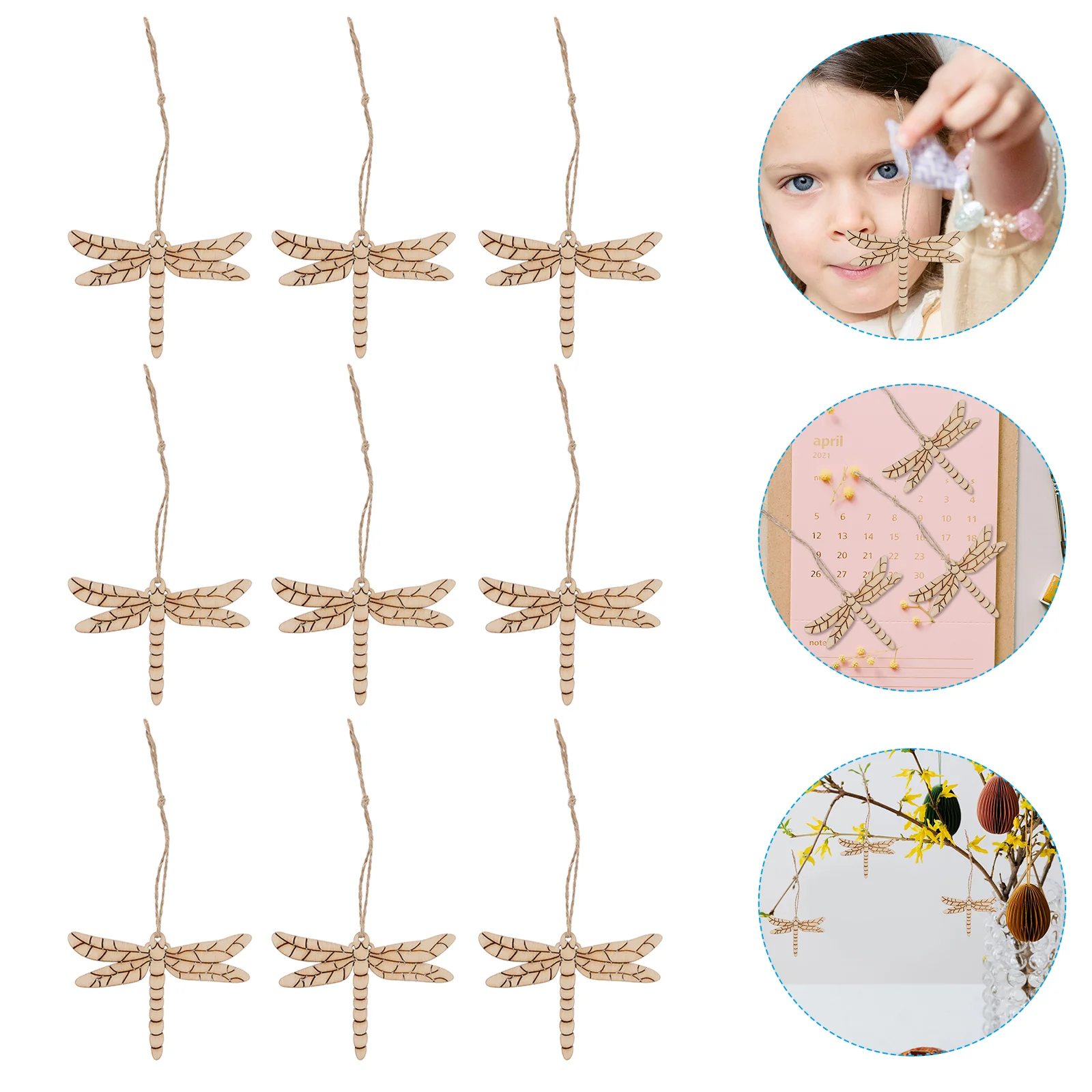 

50 Sets Wood Slab Craftsa Crafts Kids Wood Appliques Diy Wood Ornaments Adornos Para De