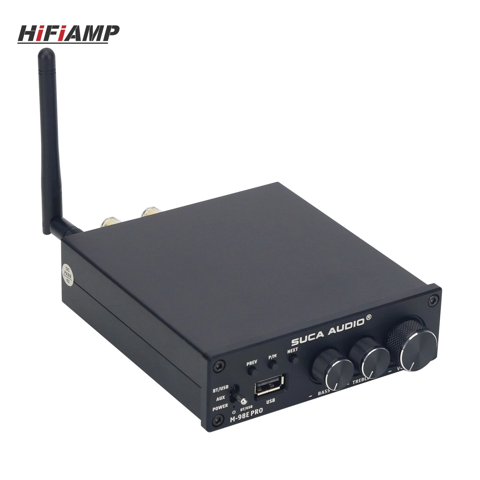 Фото Усилитель мощности SUCA AUDIO M-98E PRO 160Wx2 BT5.0, Bluetooth-усилитель для U-дисков и сабвуферов №1