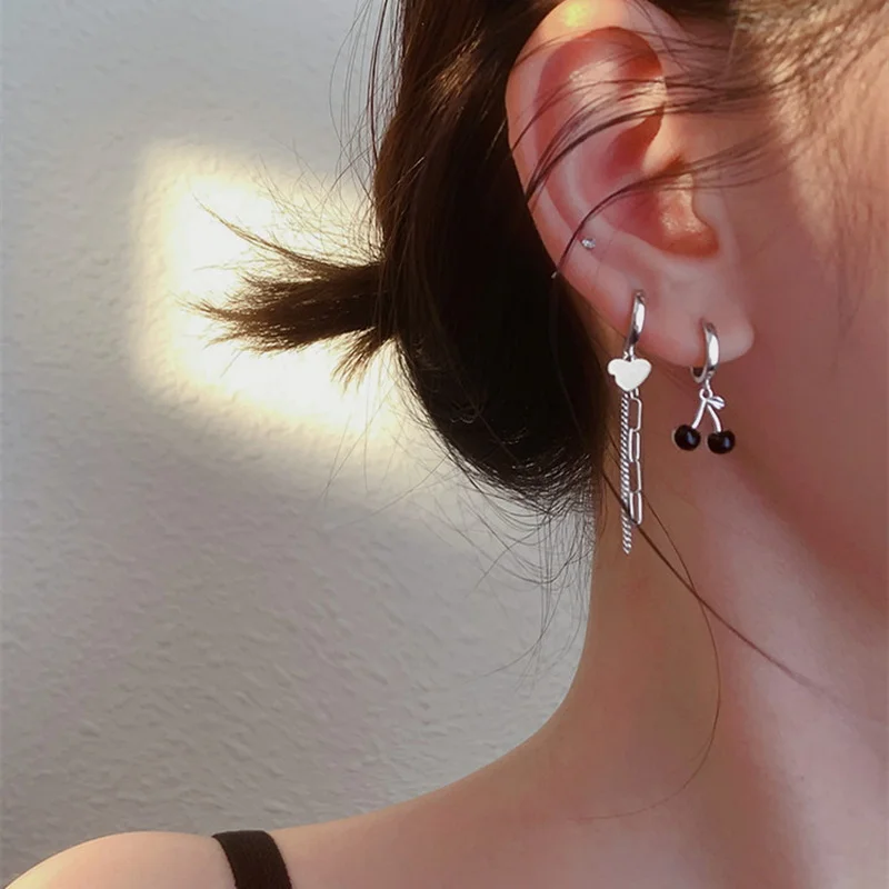 Женские длинные серьги-подвески в форме сердца золотистые свадебный подарок