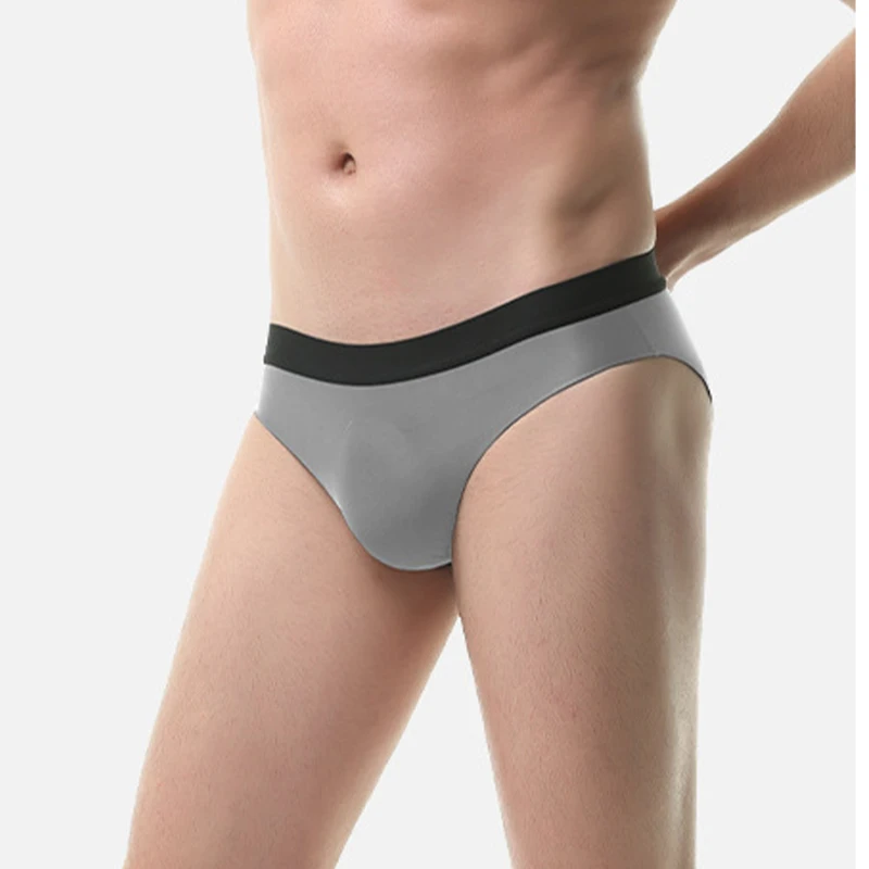 2023 New Men's Ice Silk Triangle Underwear Summer Thin Breathable Sexy Underwear Men's Quick Drying Shorts Men's Shorts L-3XL