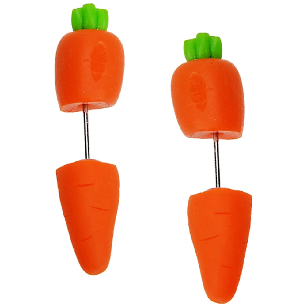 

1 Pair Holiday Earrings Carrot Earrings Cartoon Easter Earrings for Women Girls
