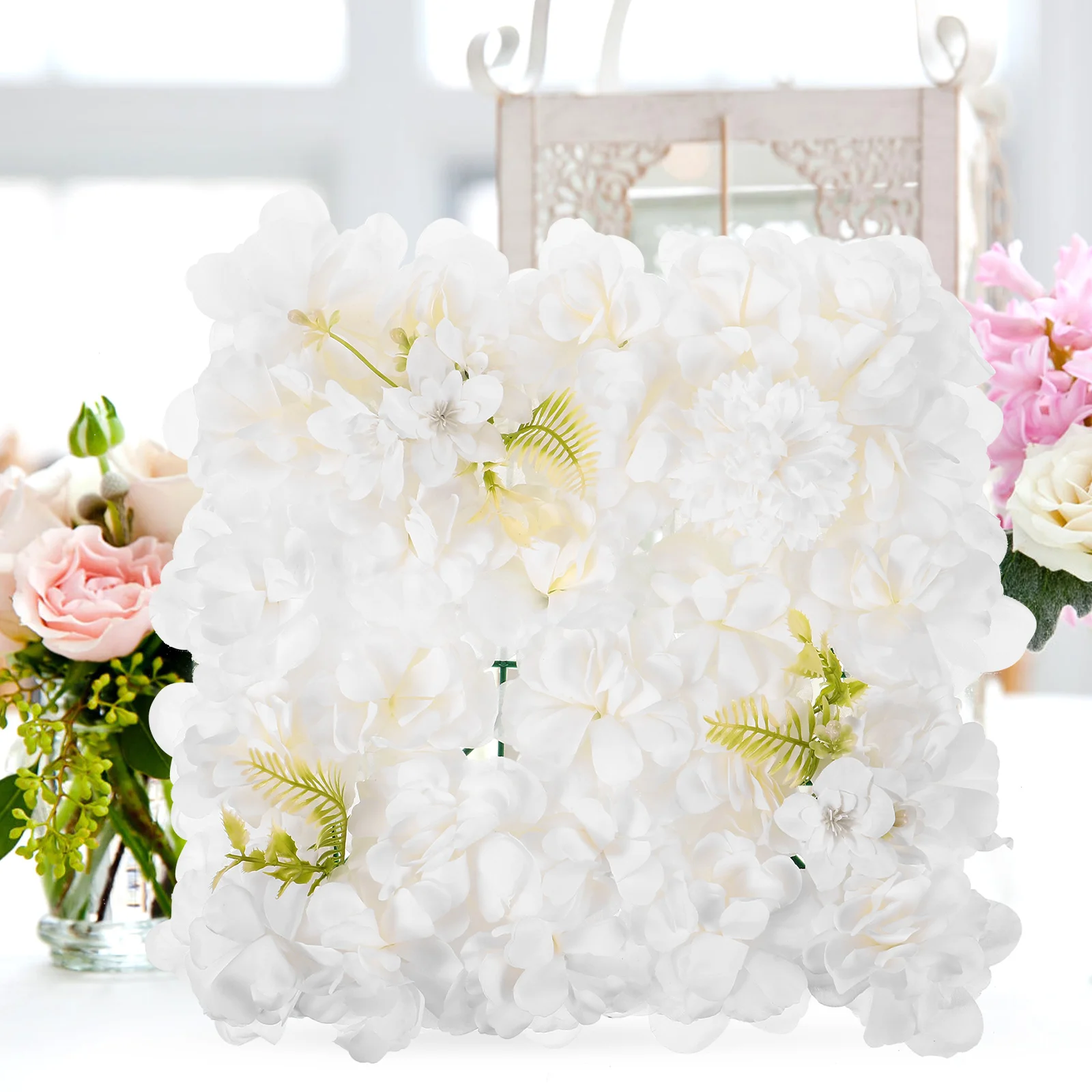 

Flower Wall Panel Artificial Flower Wall Panel Silk Rose Flower Panel for Wedding Wall Backdrop Decoration