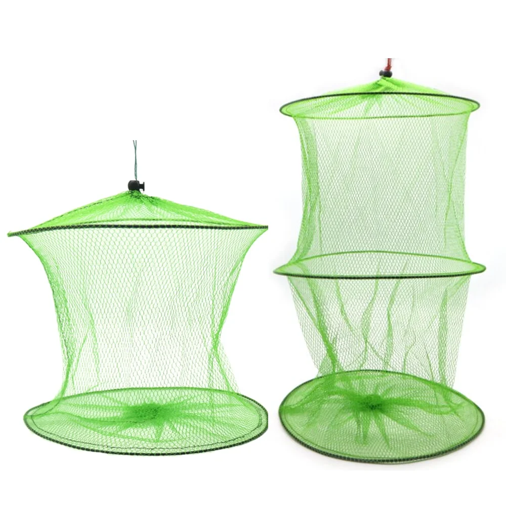 

1/2 Layers Portable Fishing Net Fish Shrimp Mesh Cage Cast Net Fishing Trap Network Foldable Fishing Net Tackle
