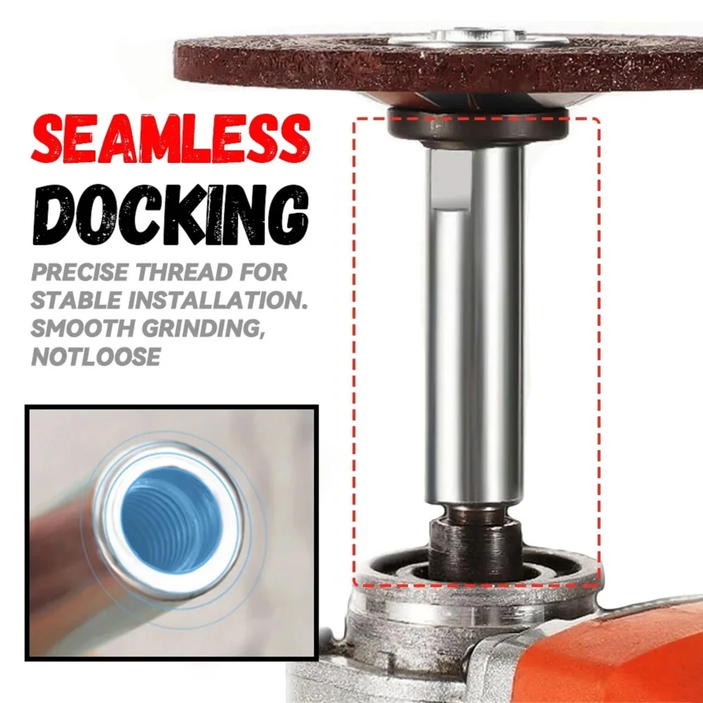 

Angle Grinder Connecting Rod Easy Installation Seamless Docking Widely Used Extension M10 Polishers Silver+Black