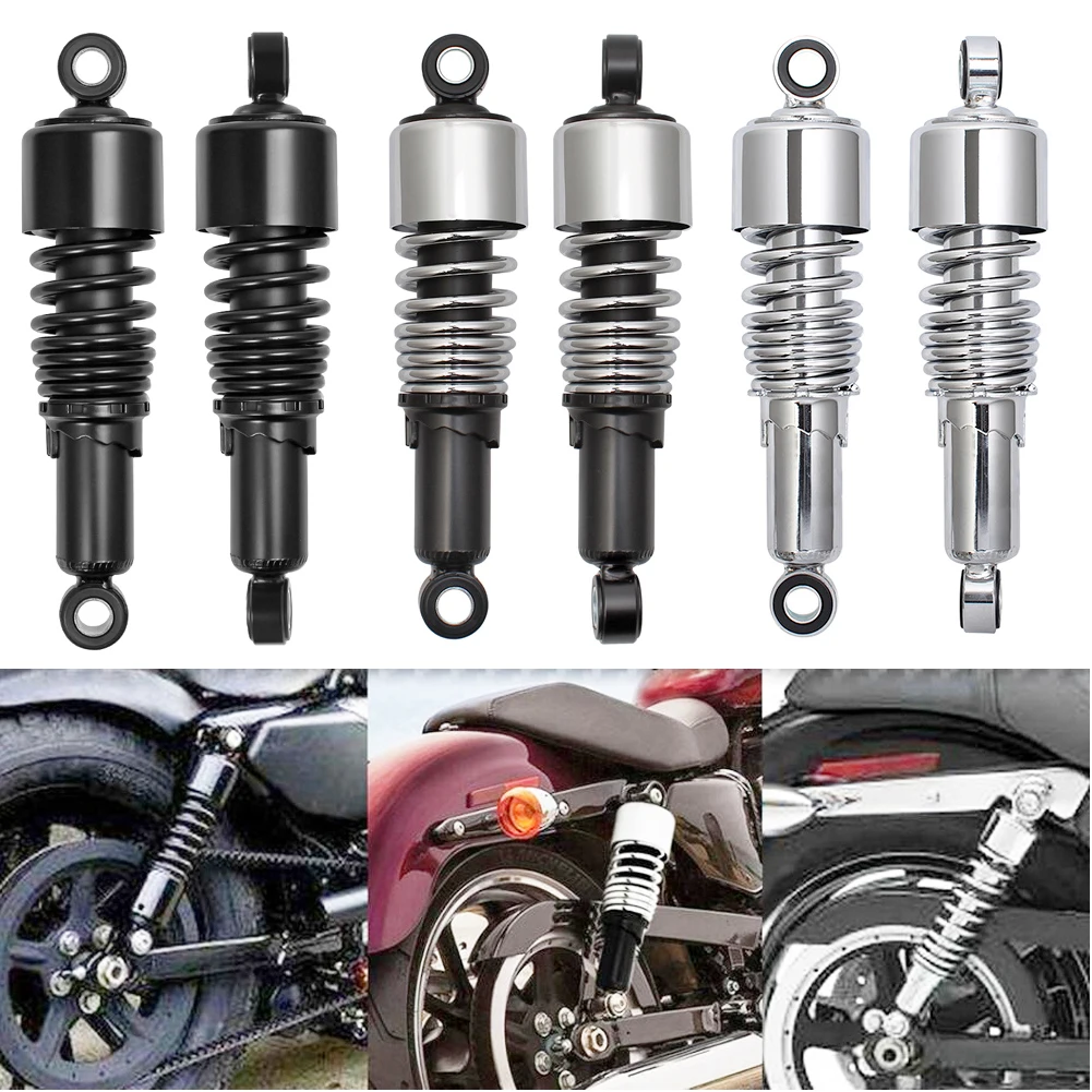 

Универсальный мотоциклетный Задний амортизатор 267 мм, регулируемая пружина для Harley Sportster XL1200 883 Touring Road King Dyna