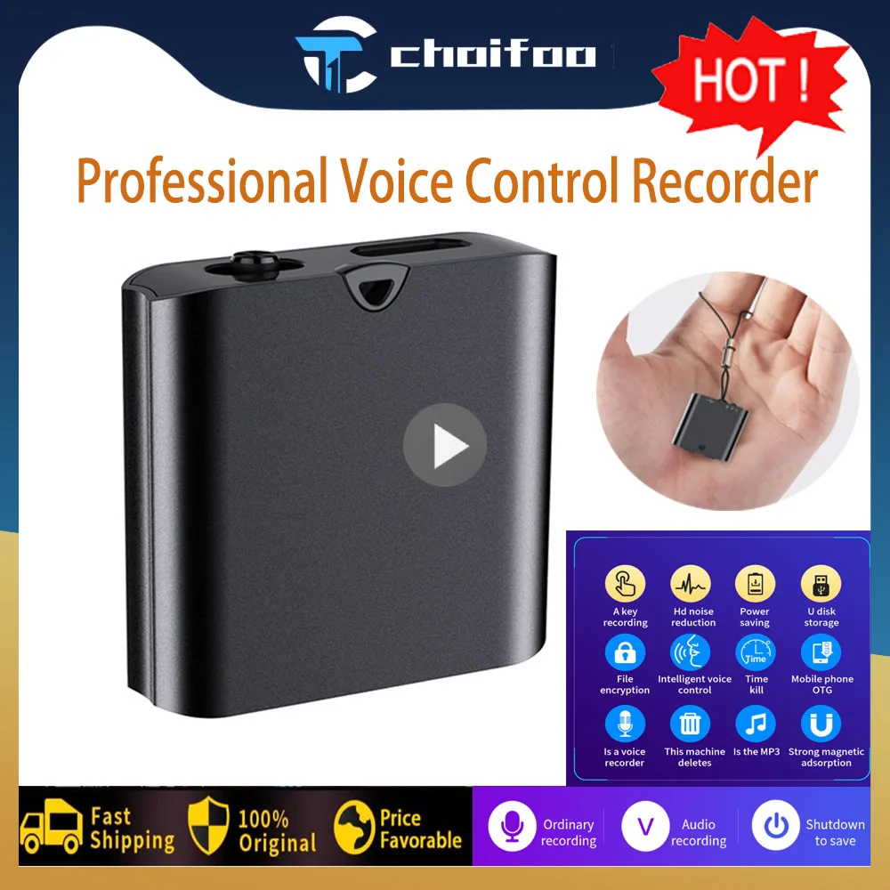 

Q63 Mini Professional Voice Control Recorder 30 Days Standby Recording Aluminum Alloy Body Magnetic HD 8/16/32GB Recording Pen