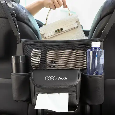 Автомобильная сумка для хранения, сетчатый Карманный держатель для телефона, подставка для чашки, коробка для салфеток, органайзер, чехол, а...