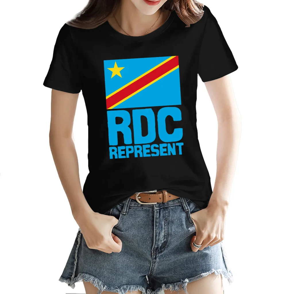 

RDC represent Women's T-shirt Creative Black Geeky Tees Tops European Size
