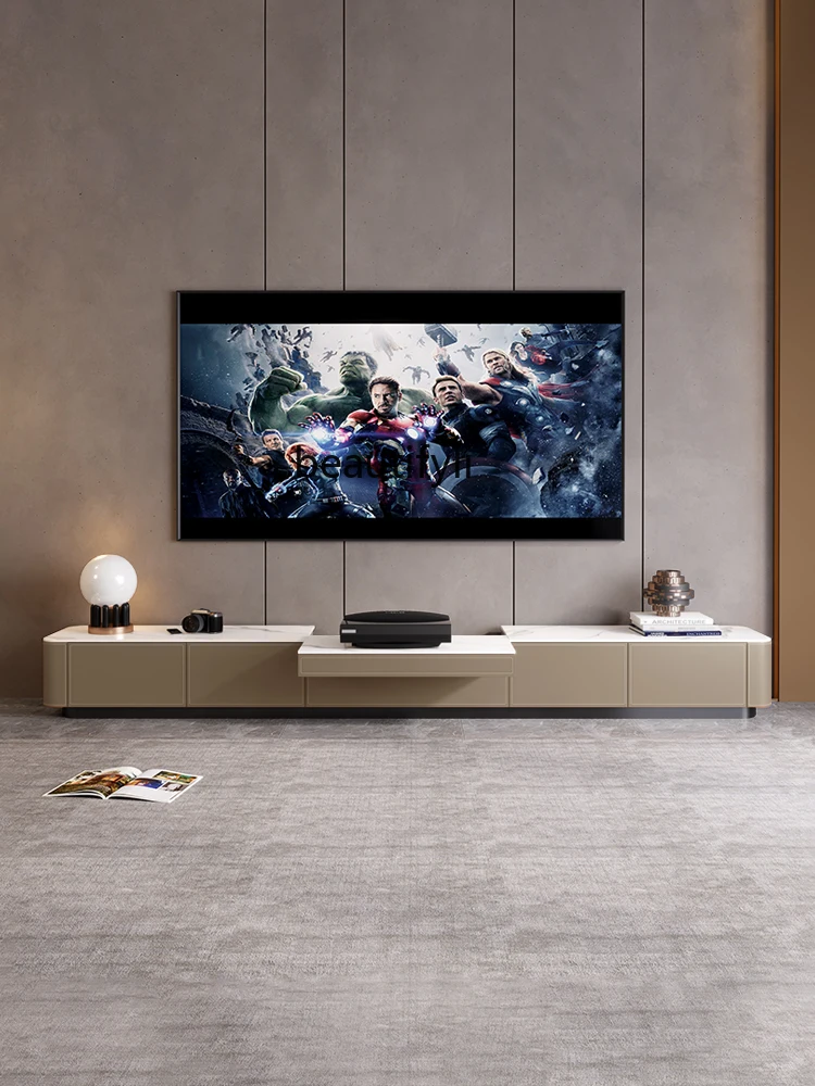 Шкаф для телевизора с лазерной проекцией выдвижной кожаный проектор в