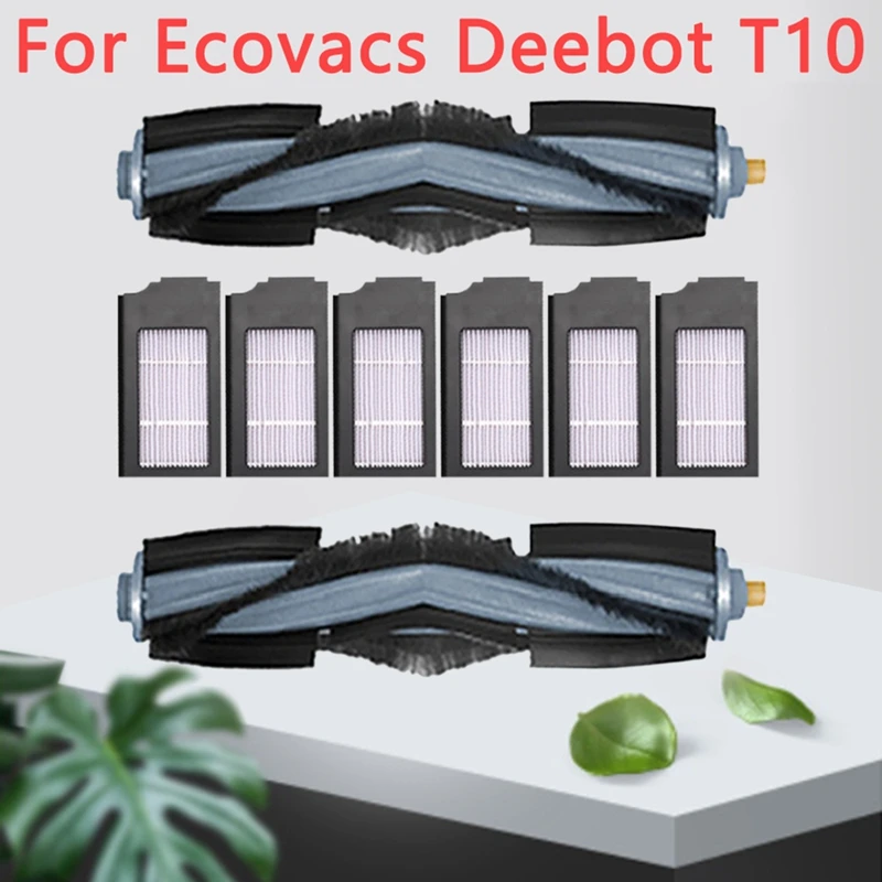 

8Pcs Washable HEPA Filter Main Brushes For Ecovacs Deebot T10 Vacuum Cleaner Replacement Spare Parts For Floor Cleaning