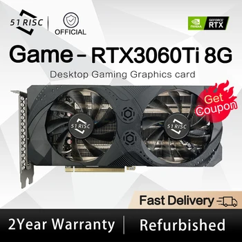 SHELI 51RISC Graphics Cards RTX3060Ti 8G GDDR6 GPU Computer PC 192bit DP*3 PCI Express X16 4.0 Gaming Video Card placa de video 1