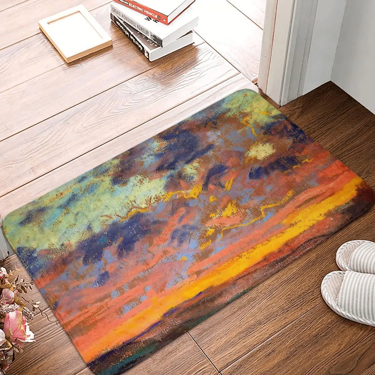 

Impressionism Art Non-slip Doormat Bath Mat Claude Monet Coucher De Soleil Sunset Floor Carpet Entrance Door Rug Home Decor
