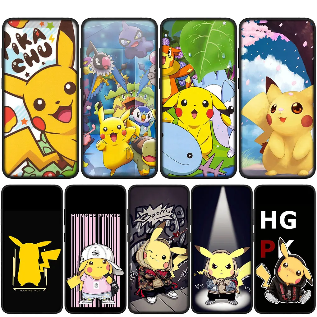 Мягкий чехол Pikachu Pokemon для Xiaomi Poco X3 NFC X4 M2 M3 M4 Pro 4G M5 F3 10T 11T 9T 12 C3 C40 GT телефона - купить