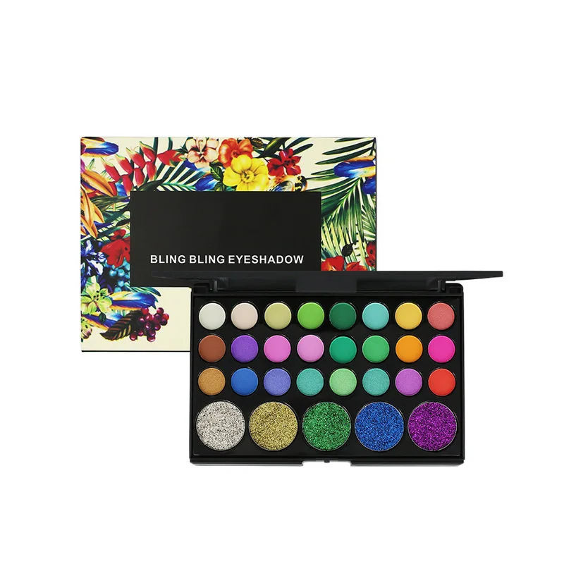 

29 Color Eyeshadow Palette Pearl Matte Sequins Smoky Earth Color Eye Shadow Stage Makeup Customizable Simple Logo Women's Makeup