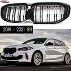 2-Slat глянцевый черный Передний Kindey капот решетка бампер гоночные решетки для BMW 1 серии F40 2019 2020 2021 хэтчбек автомобильные аксессуары