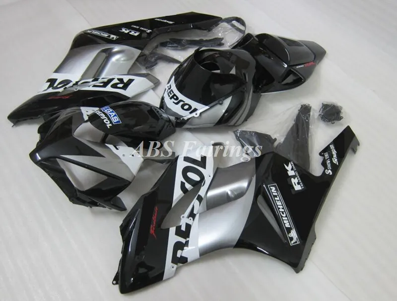 

4Gifts Injection New ABS Motorcycle Fairings Kit Fit For HONDA CBR1000RR 2004 2005 CBR1000 04 05 Bodywork Set Black Silver
