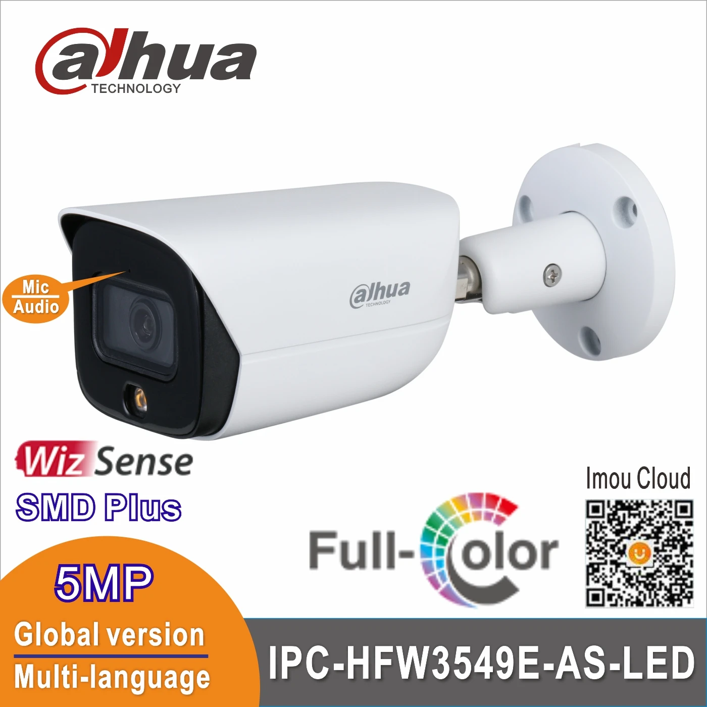 Бесплатная доставка Оригинал Dahua международная версия IPC-HFW3541E-AS 5MP пуля W