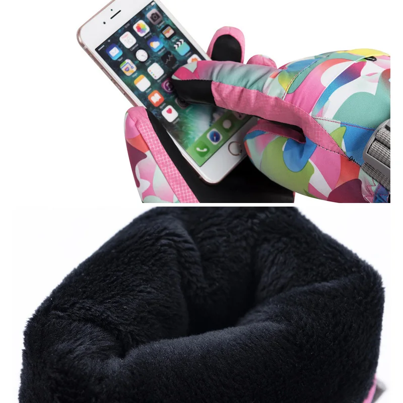 Женские Водонепроницаемые мужские варежки 2022 теплые лыжные перчатки с