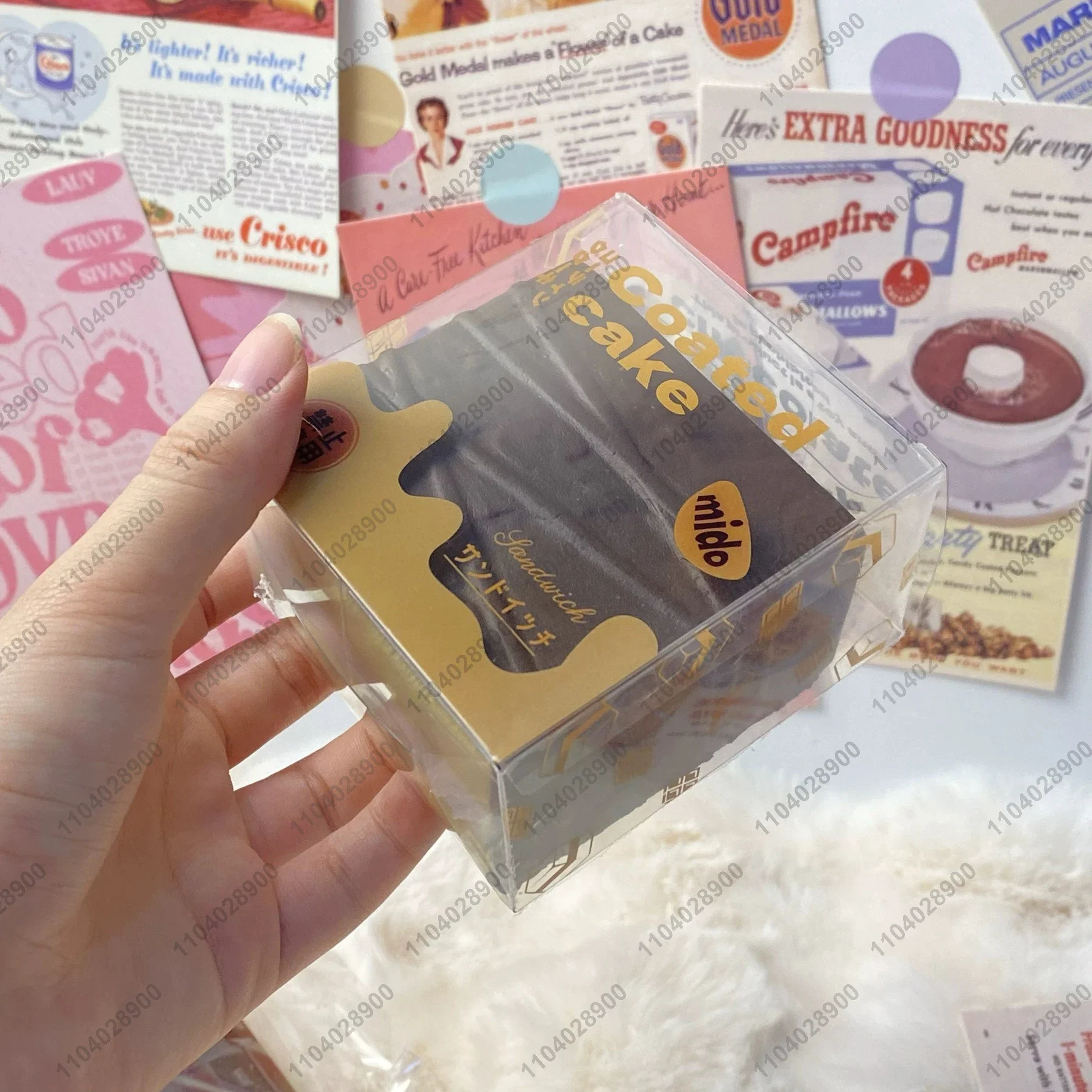 Тирамису торт мягкая игрушка медленно растущая белая шоколадная клубничная для