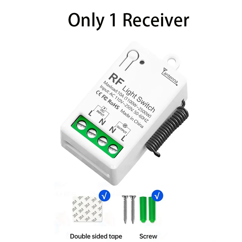 Беспроводной умный выключатель света WenQia 433 МГц