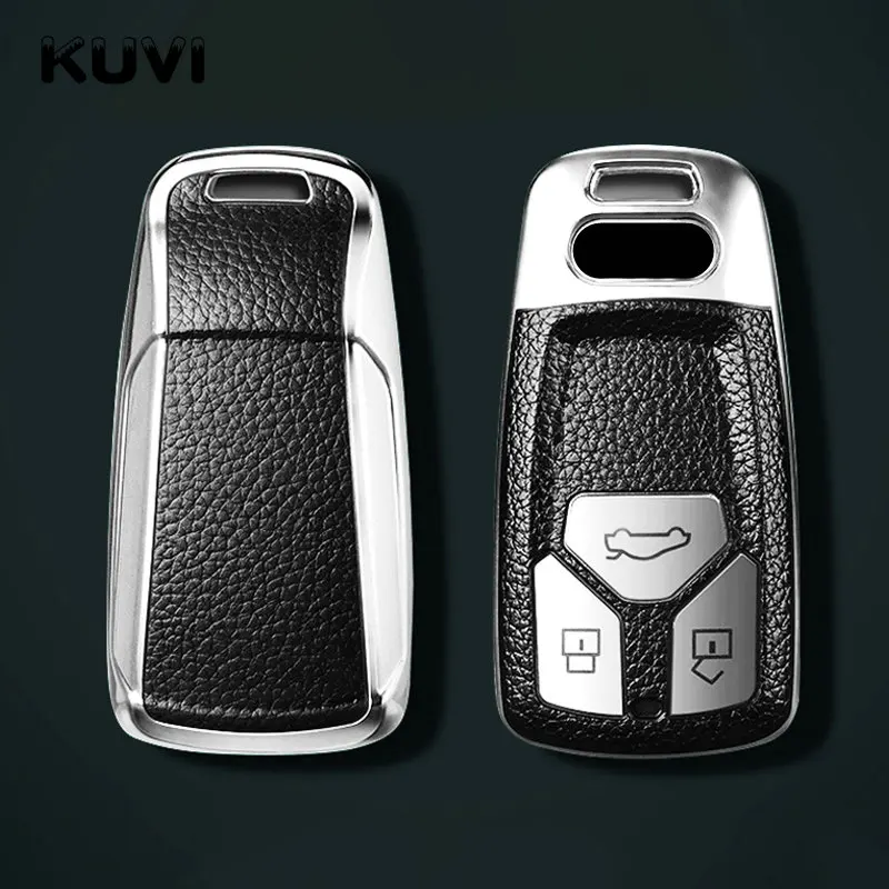 

Leather+TPU Car Remote Key Cover Case Shell For Audi A4 B9 A5 A6L A6 S4 S5 S7 8W Q7 4M Q5 TT TTS RS Coupe Styling Accessories