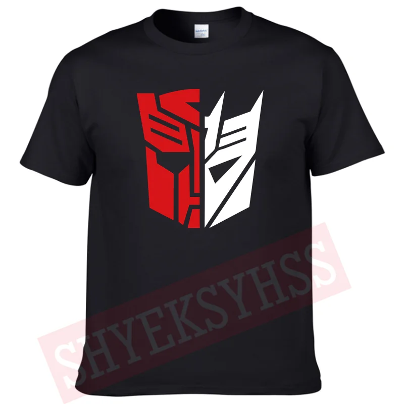 Футболка мужская хлопковая с коротким рукавом Автоботы Optimus Prime декаптиконы
