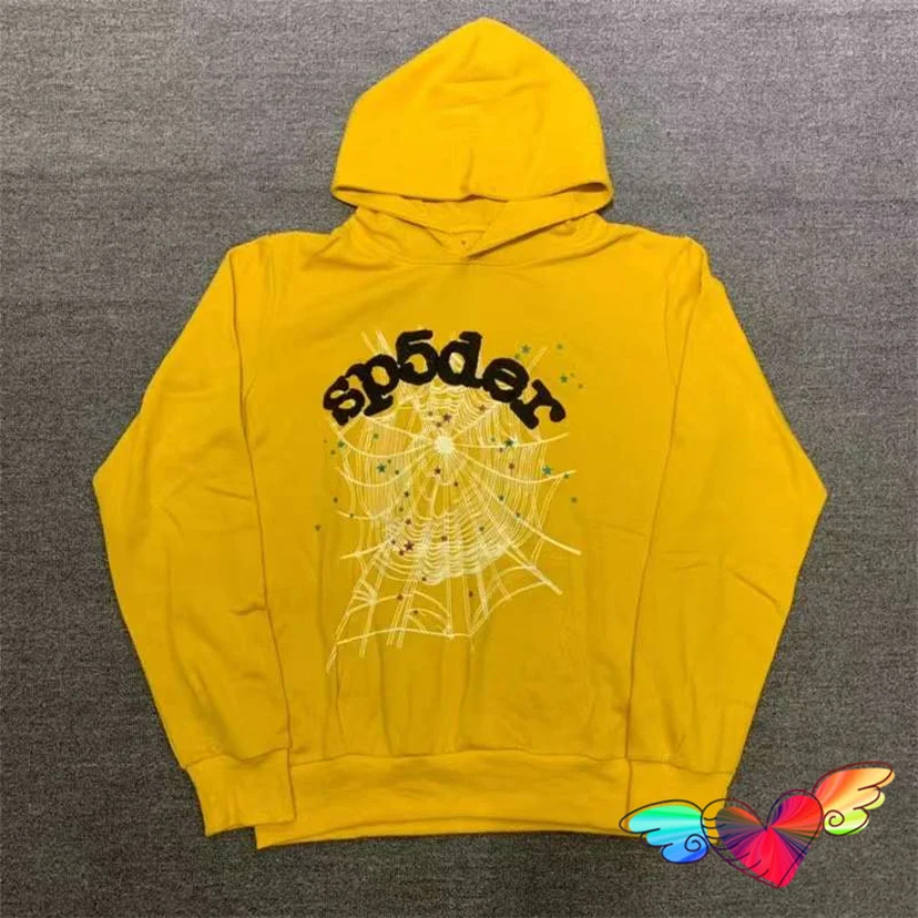 

2023 Yellow Young Thug Spider Hoodie Men Women Foam Black Sp5der Logo Hoodies Hip Hop Loose 555555 Sweatshirts Cobweb Pullovers