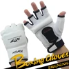 GOBYGO Half Finger Boxing Gloves PU Leather MMA Fighting Kick Boxing Gloves Karate Muay Thai Training Workout Gloves Kids Men 1