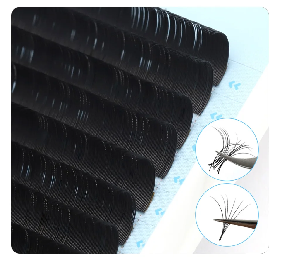 AGUUD 16 Rows Eyelash Extensions Individual Lashes False Mink Eyelashes For Building Silk Russian Volume Cashmere Lashes Makeup